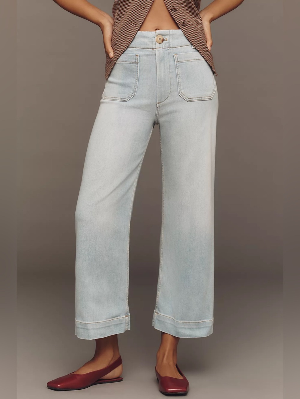 NWT Size 34 Tall - The Colette Crop High-Rise Wide-Leg Jeans by Maeve (US$ 130)